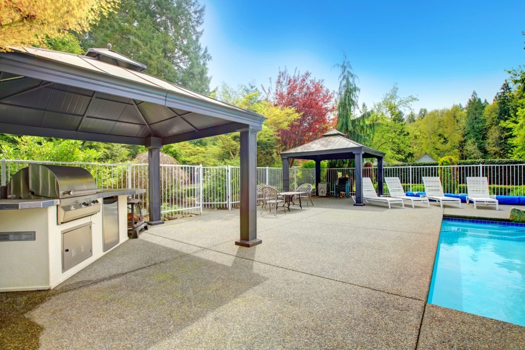 Concrete Patio by Pool